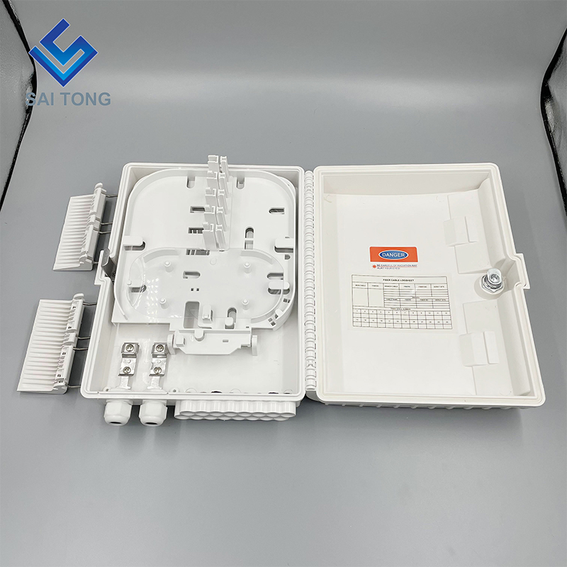 Caixa terminal de fibra óptica ODB NAP 16 núcleos 16 portas ftth caixa de distribuição de fibra óptica caixa FTTH montada na parede externa com adaptador