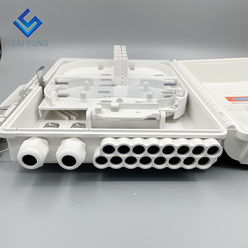 Caixa terminal de fibra óptica ODB NAP 16 núcleos 16 portas ftth caixa de distribuição de fibra óptica caixa FTTH montada na parede externa com adaptador