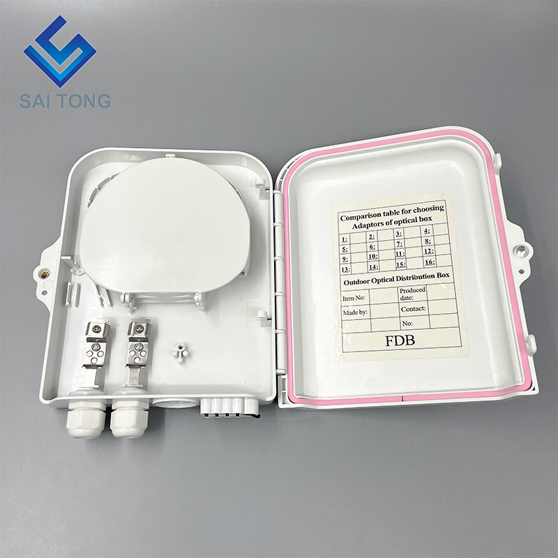 China Factory 48 core ftth box plc divisor 4 bandeja caixa de distribuição óptica 2 em 8 portas NAP para equipamentos de fibra óptica