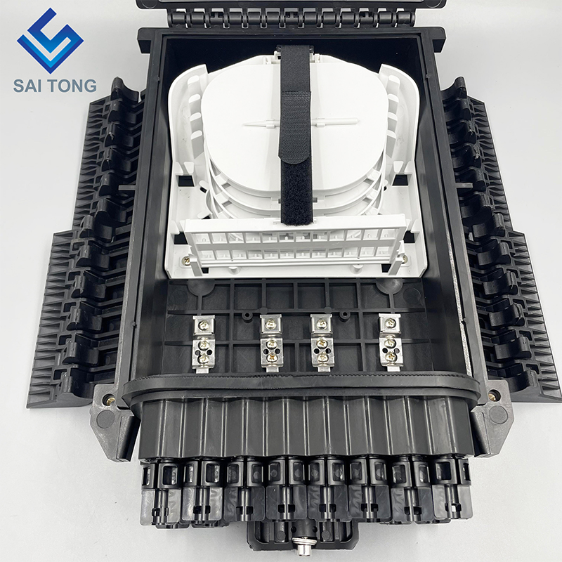 Caixa de distribuição aérea/subterrânea 2/6 portas ip68 24 pcs adaptador de fibra óptica caixa NAP caixa de inspeção fechamento de junta óptica fot FTTH