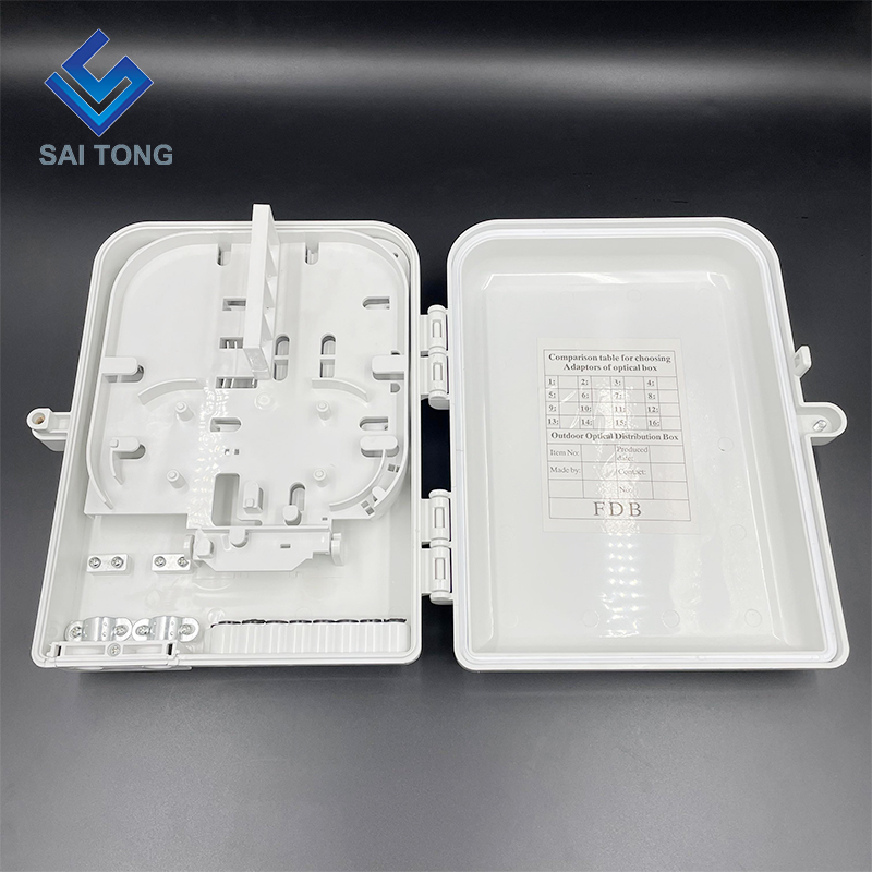 Caixa terminal de equipamento de fibra fdb 16 núcleos interior/exterior ftth caixa de distribuição de fibra óptica com adaptador 16pcs sc fabricado na china