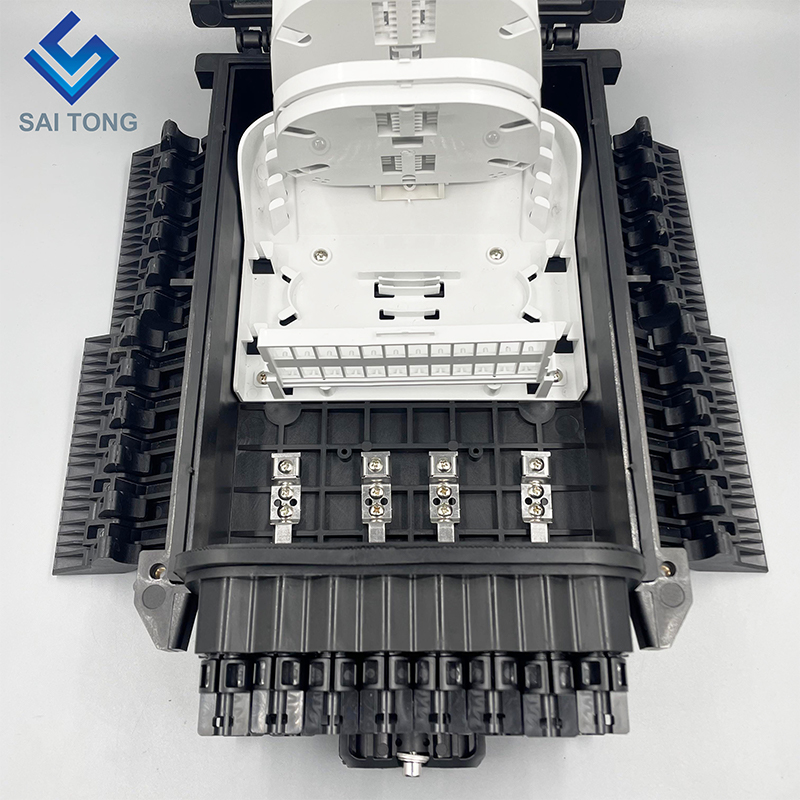 Caixa de distribuição aérea/subterrânea 2/6 portas ip68 24 pcs adaptador de fibra óptica caixa NAP caixa de inspeção fechamento de junta óptica fot FTTH