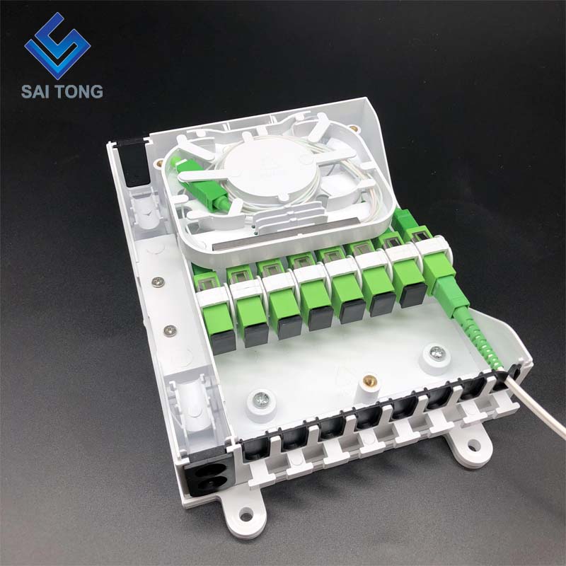 Cixi Saitong FTTH 8 Core caixa terminal de fibra óptica interior e exterior 8 portas Mini montado na parede Novo produto com estilo ucraniano