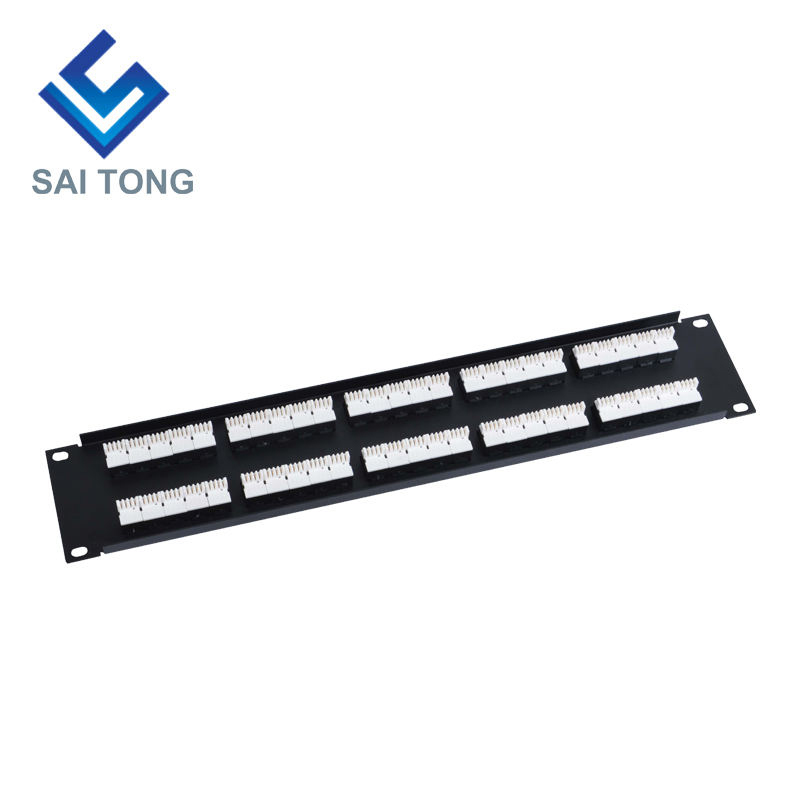 2U 19'' 50 portas RJ11 Krone Jackets, suporte de aço Cat3 Patch Panel em branco sem blindagem utp Cat3 RJ11 Patch panel