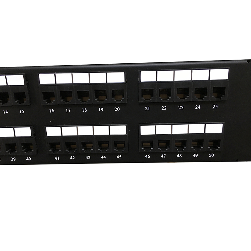 2U 19'' 50 portas RJ11 Krone Jackets, suporte de aço Cat3 Patch Panel em branco sem blindagem utp Cat3 RJ11 Patch panel