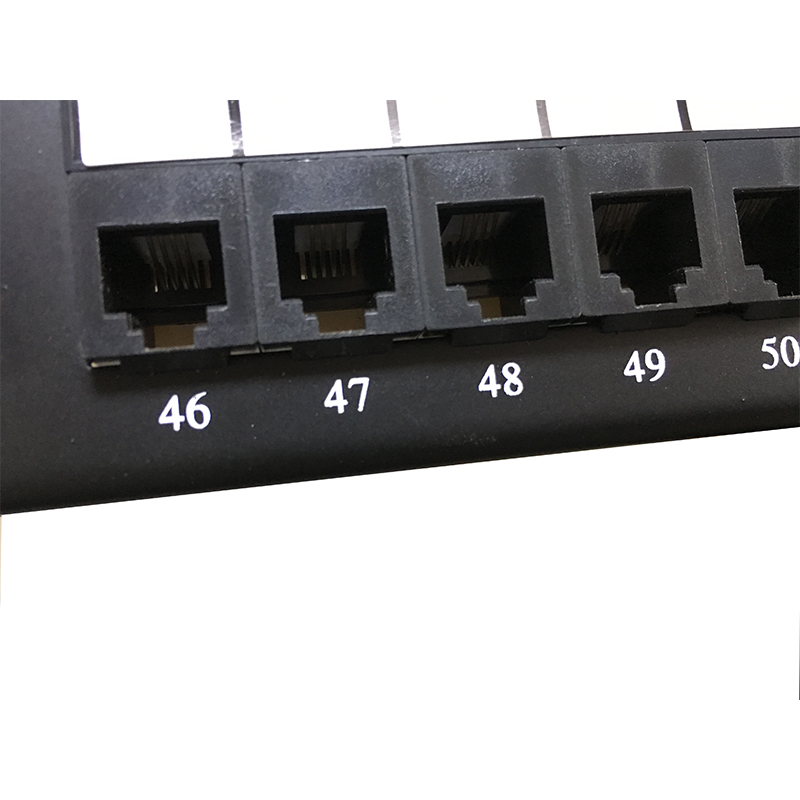 2U 19'' 50 portas RJ11 Krone Jackets, suporte de aço Cat3 Patch Panel em branco sem blindagem utp Cat3 RJ11 Patch panel