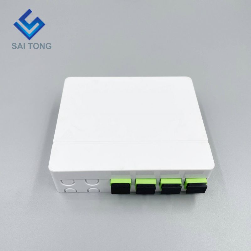 Fabricação FTTH externa 4 núcleos SC/APC Adaptador de obturador de poeira Splitter Caixa terminal/Preço de fábrica Fibra óptica tomada de parede