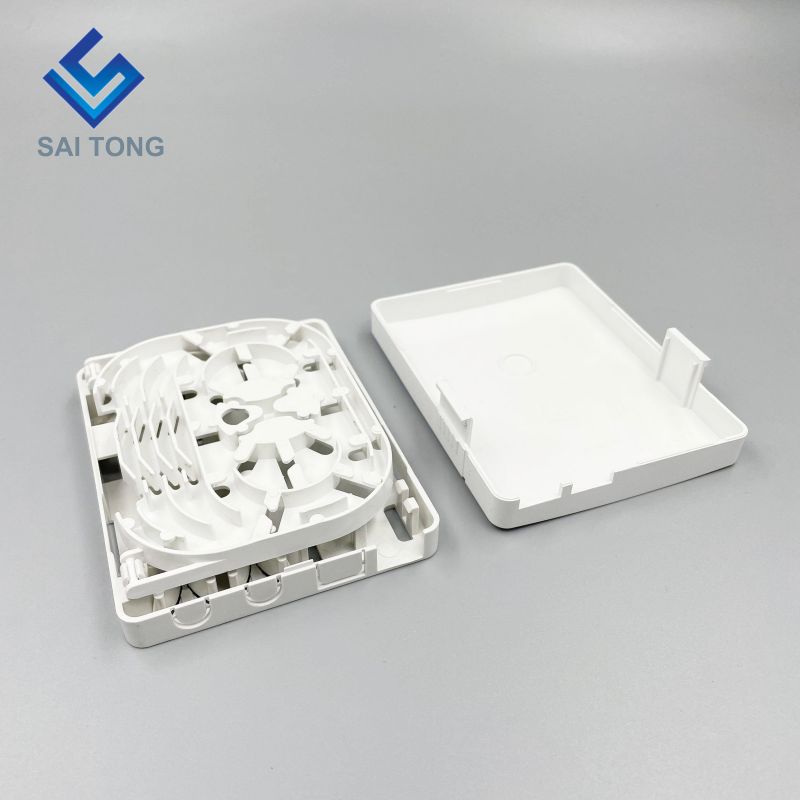 Caixa de painel de soquete de 2 portas montada na parede 2 portas Mini FTTH faceplate painel de fibra óptica caixa terminal para adaptador sem orelha