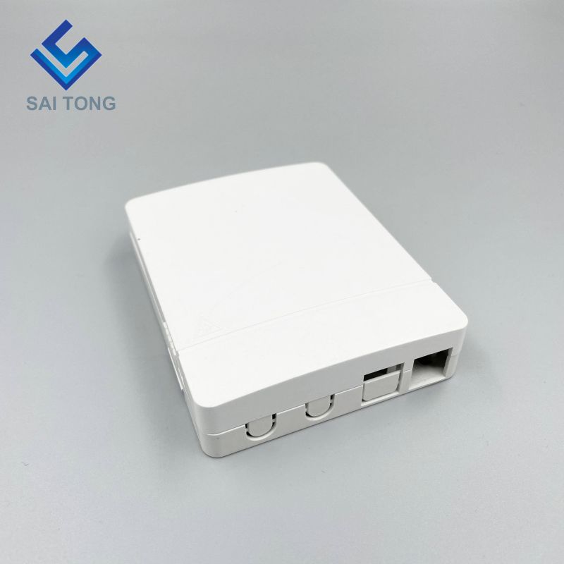 Caixa de painel de soquete de 2 portas montada na parede 2 portas Mini FTTH faceplate painel de fibra óptica caixa terminal para adaptador sem orelha