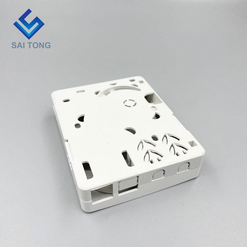 Caixa de painel de soquete de 2 portas montada na parede 2 portas Mini FTTH faceplate painel de fibra óptica caixa terminal para adaptador sem orelha