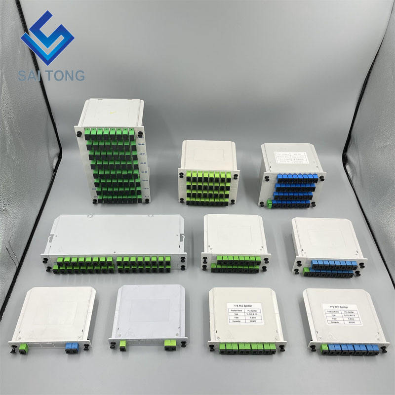 1:2 SC/UPC Card PLC divisor de fibra óptica divisor de inserção de cartão à prova d'água SC UPC LGX caixa tipo cassete splitter