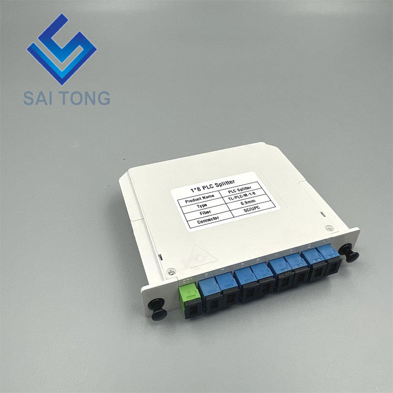 SC/UPC 1 x 8 Fibra Óptica PLC Divisor Mini tubo Divisor Plc Divisor à prova d'água SC UPC LGX caixa tipo cassete