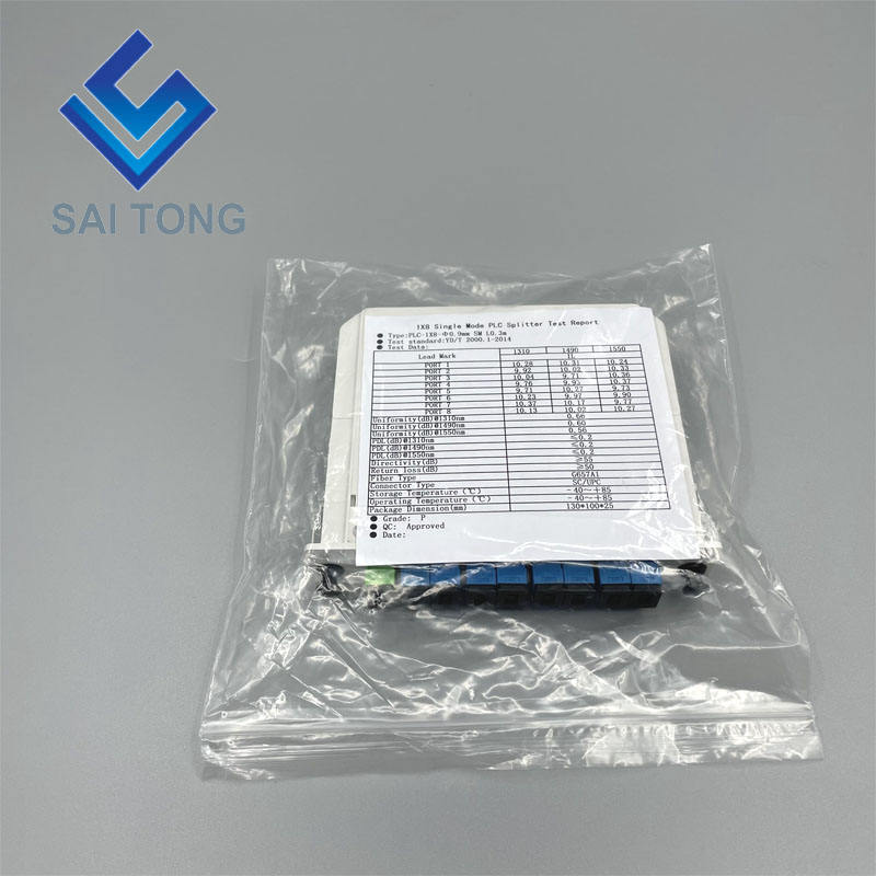 SC/UPC 1 x 8 Fibra Óptica PLC Divisor Mini tubo Divisor Plc Divisor à prova d'água SC UPC LGX caixa tipo cassete