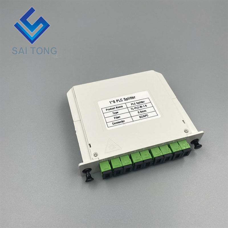 SC/APC 1 x 8 Fibra Óptica PLC Divisor Mini tubo Divisor Plc Divisor à prova d'água SC UPC LGX caixa tipo cassete