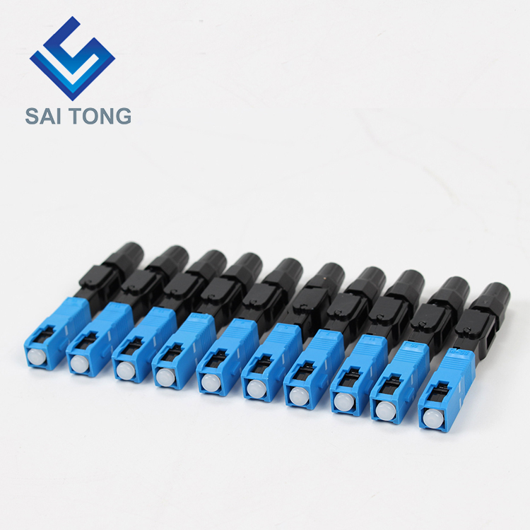 Saitong Supply Equipamento de comunicação conector rápido sc/upc ftth Conector rápido de fibra óptica Conector de fibra