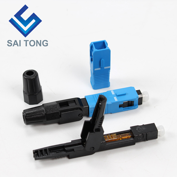 Saitong Supply Equipamento de comunicação conector rápido sc/upc ftth Conector rápido de fibra óptica Conector de fibra