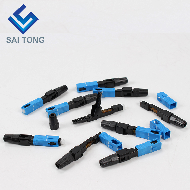 Saitong Supply Equipamento de comunicação conector rápido sc/upc ftth Conector rápido de fibra óptica Conector de fibra