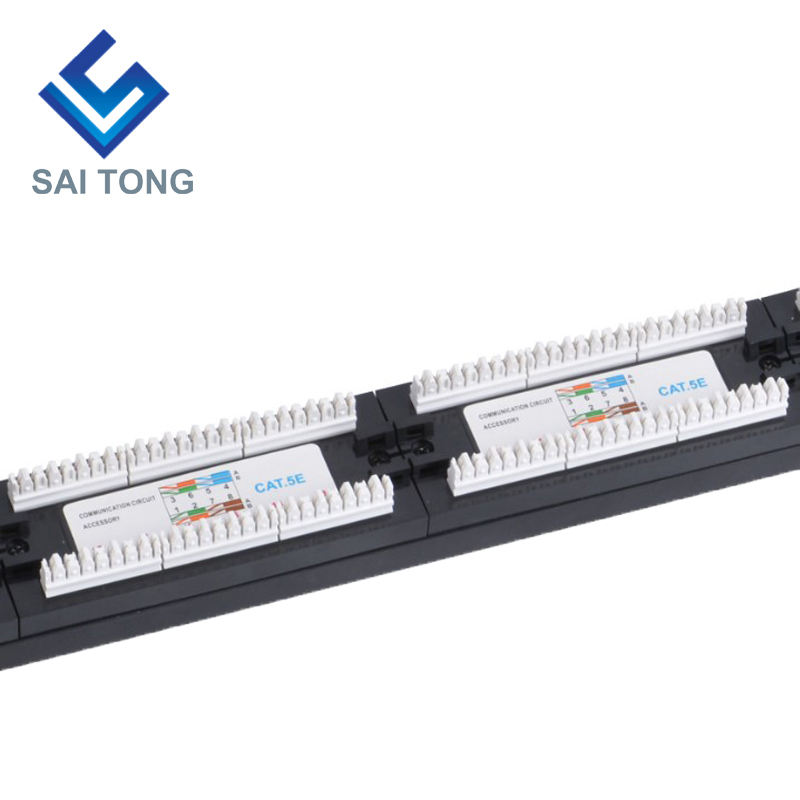 1U 19'' 24 portas RJ45 Krone Jackets, suporte de aço Cat5e Patch Panel em branco não blindado utp Cat5e CAT5 CAT6 RJ45 Patch panel