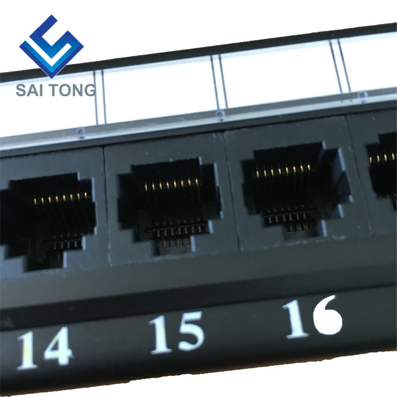 1U 19'' 24 portas RJ45 Krone Jackets, suporte de aço Cat5e Patch Panel em branco não blindado utp Cat5e CAT5 CAT6 RJ45 Patch panel