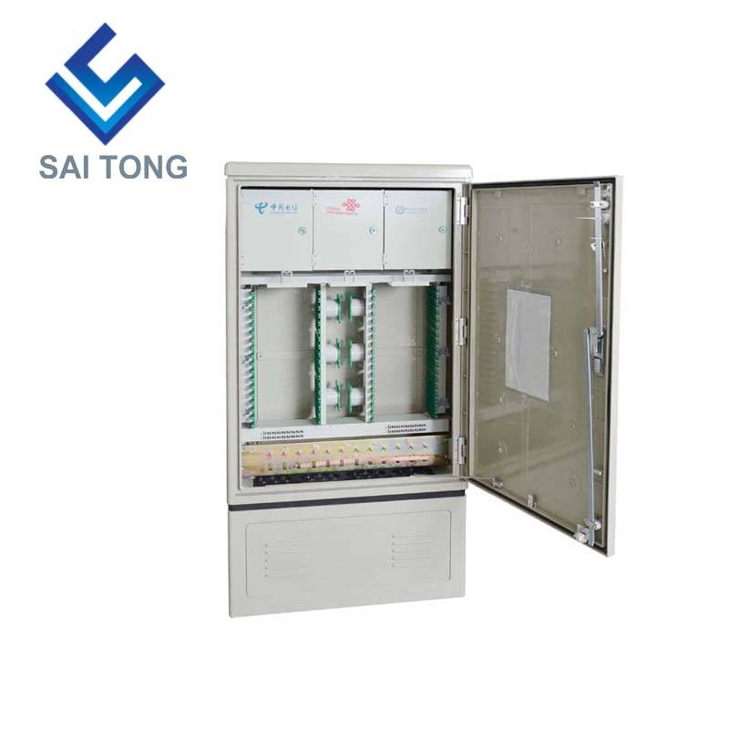 SaiTong FTTH Splice 288 Core fibra óptica gabinete SMC impermeável IP55 gabinete de fibra smc Suporte para Padrão ou Personalizado