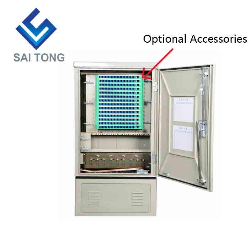 SaiTong FTTH 144 Núcleo fibra óptica smc ao ar livre à prova d'água IP55 cabo de gabinete de fibra smc Suporte para Padrão ou Personalizado