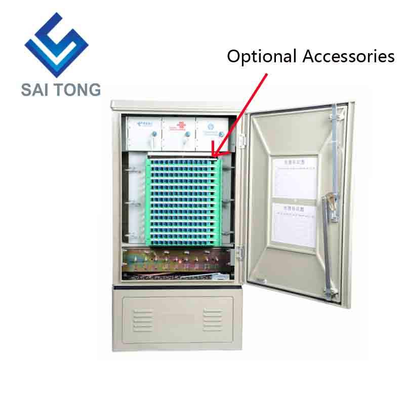 SaiTong FTTH 144 core gabinete de distribuição óptica à prova d' água IP55 144 core gabinete de fibra óptica ODF ODB